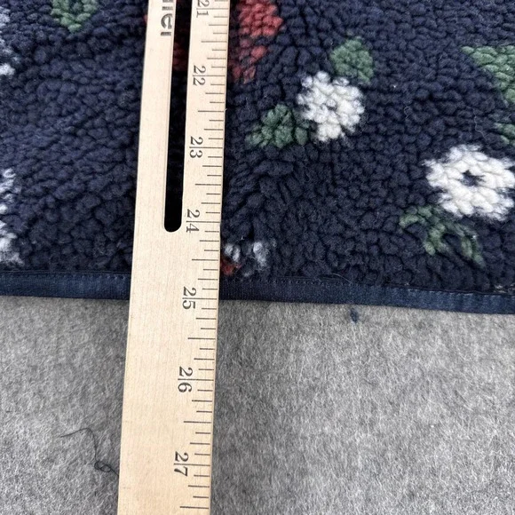 Kith Pinehurst Sherpa Fleece Jacket Mens Large Navy Paisley Snap Front Bomber - Picture 7 of 11